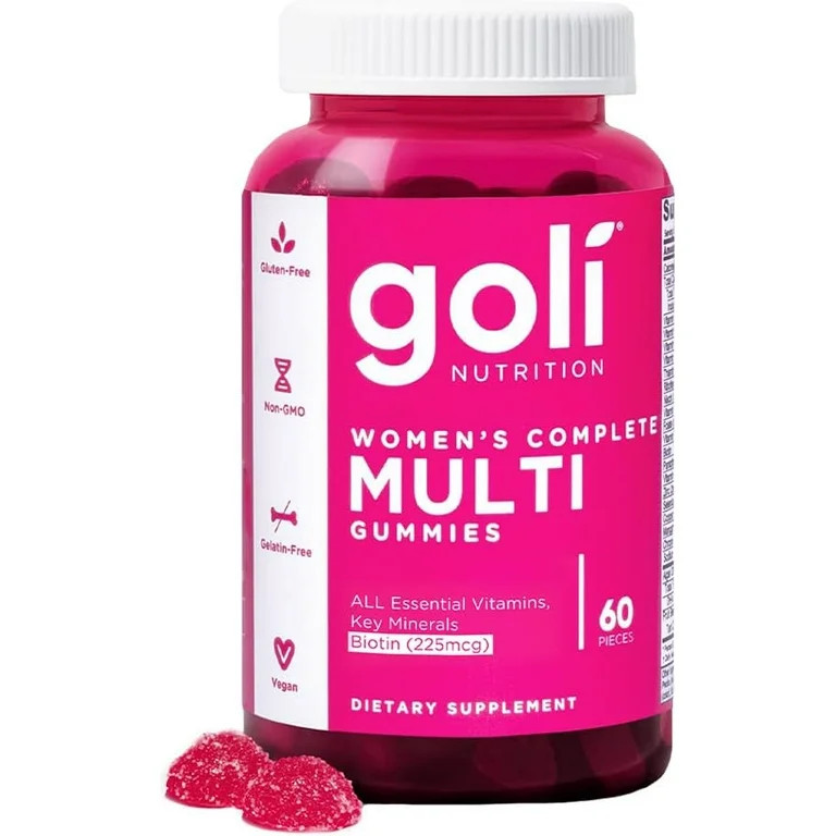 Goli Nutrition Women's Complete Multi Gummies with Biotin, 60 Count | Walmart (US)