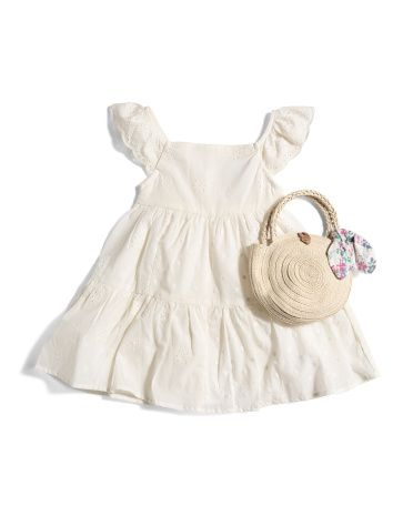 Toddler Girls Eyelet Dress With Purse | TJ Maxx