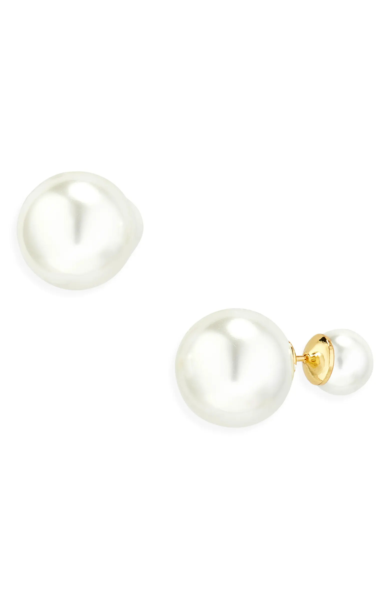 Shashi Double Pearl Stud Earrings | Nordstrom | Nordstrom