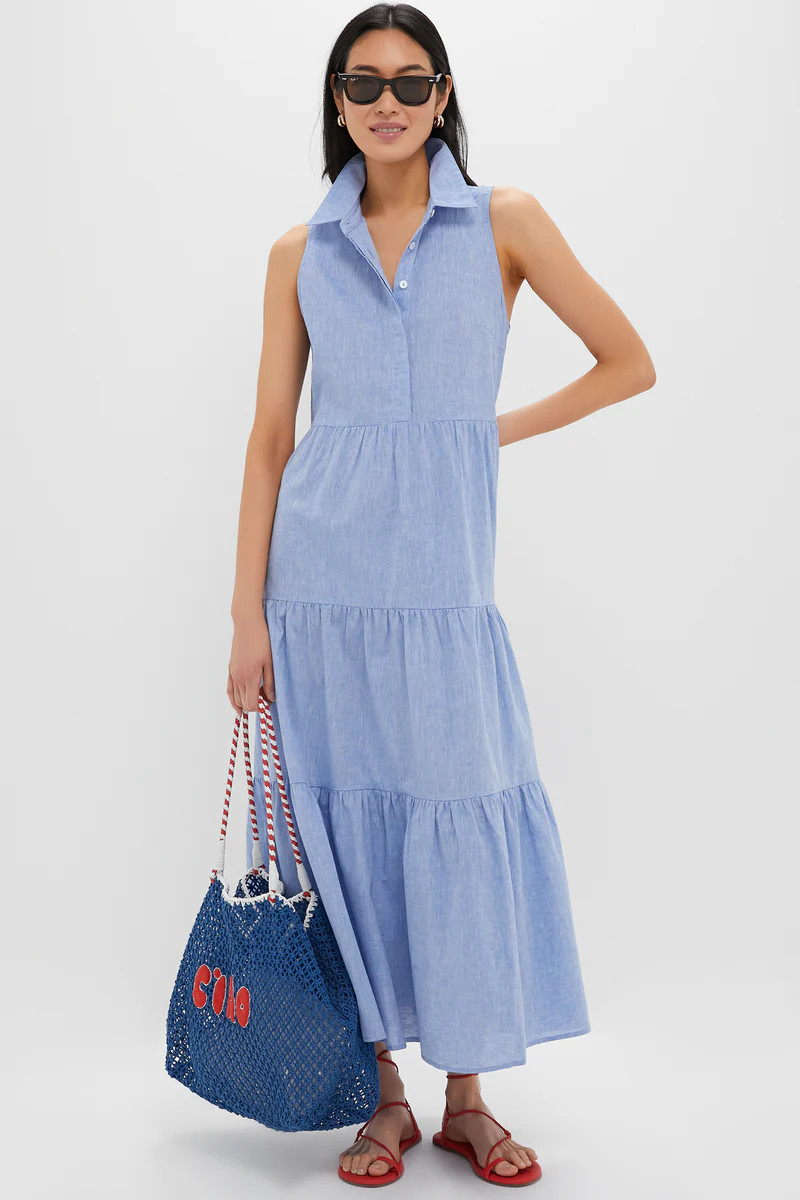 Chambray Sleeveless Mabel Maxi Dress | Tuckernuck (US)