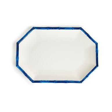 Two's Company Bamboo Serving Tray, Blue | Monkee's of Mount Pleasant