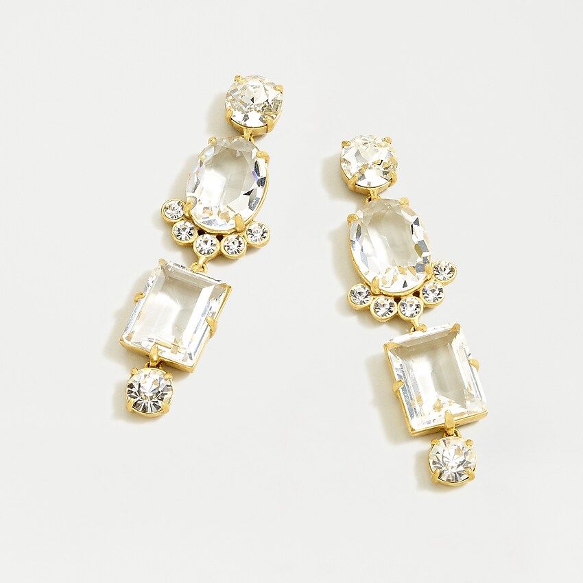 Mixed gem drop earrings | J.Crew US