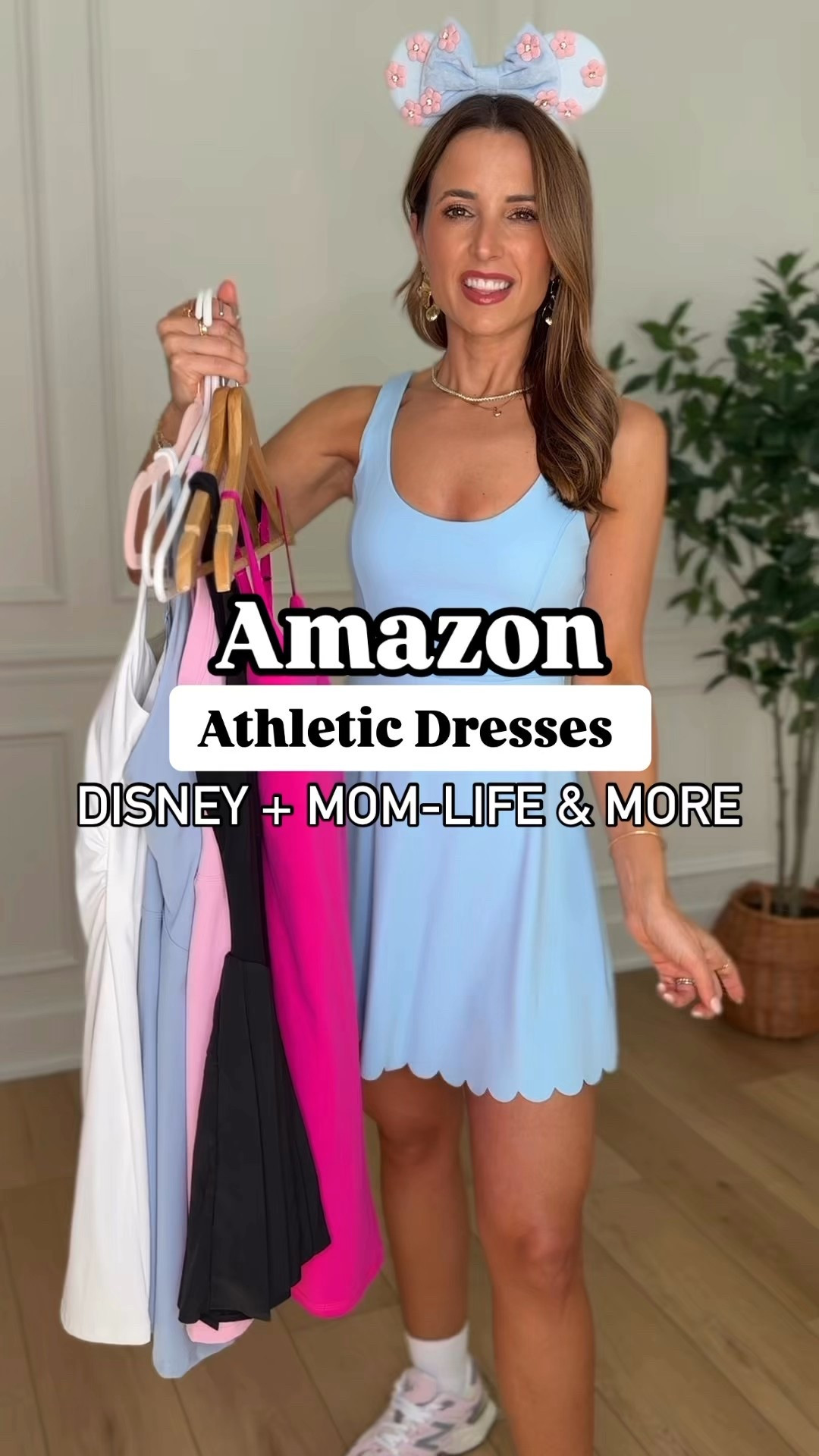 Athletic dresses in XS. Disney outfits. All of these (except white and black) have open-back shorts or detached shorts. Athleisure dresses. Tennis outfit. Pickleball outfit. Baseball game outfit. Baseball mom. Casual outfits. New Balance 9060s are TTS. 

#LTKShoeCrush #LTKActive #LTKTravel