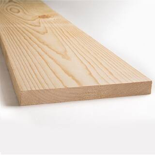 1 in. x 12 in. x 6 ft. Kiln Dried Square Edge Whitewood | The Home Depot