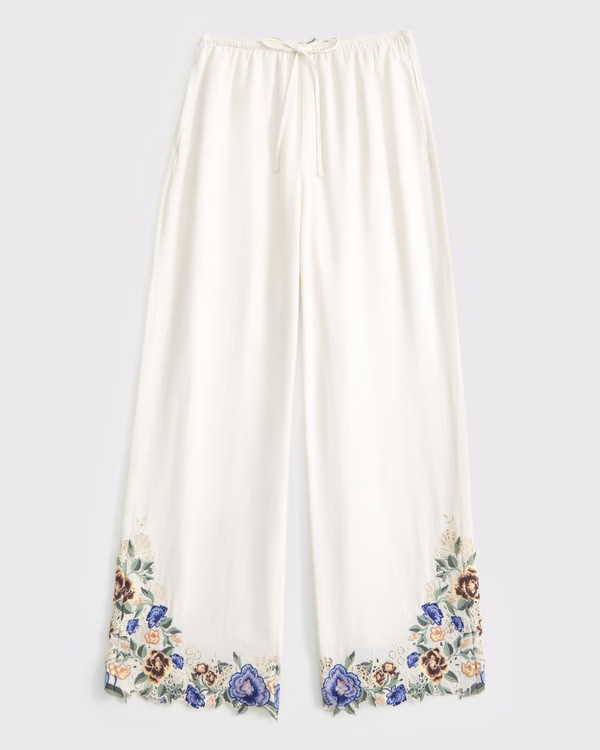 Women's Linen-Blend Pull-On Pant | Women's Bottoms | Abercrombie.com | Abercrombie & Fitch (US)