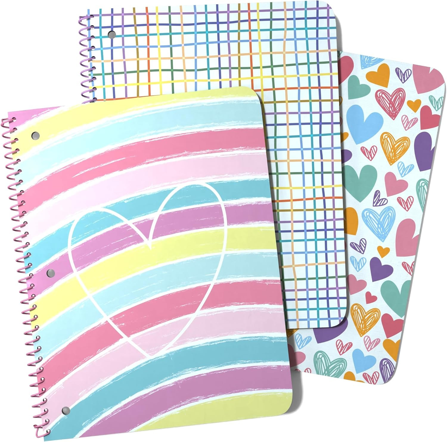 Spiral Notebooks for Kids - Cute Notebook for Girls - 8 x10.5 Inch Wide Ruled Kids Notebook 100 S... | Amazon (US)