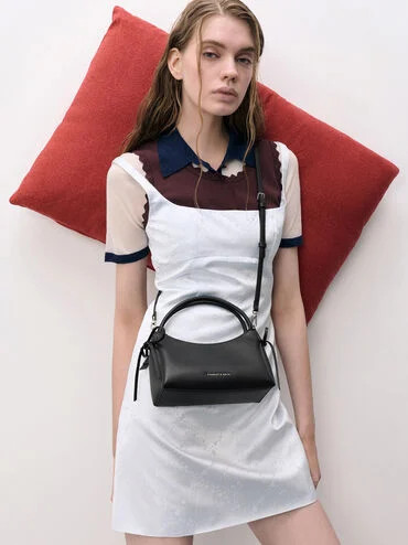 Hazel Bow Top Handle Bag
    
         - Noir | Charles & Keith UK