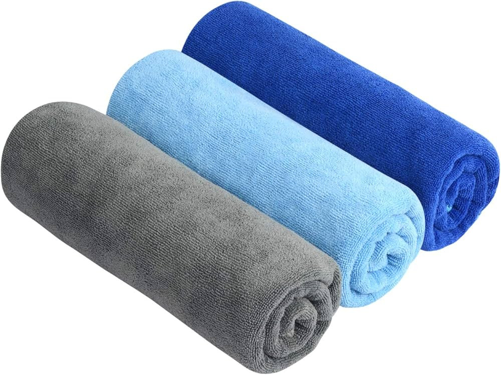 SINLAND Microfiber Gym Towels Sports Fitness Workout Sweat Towel Super Soft and Absorbent 3 Pack ... | Amazon (US)