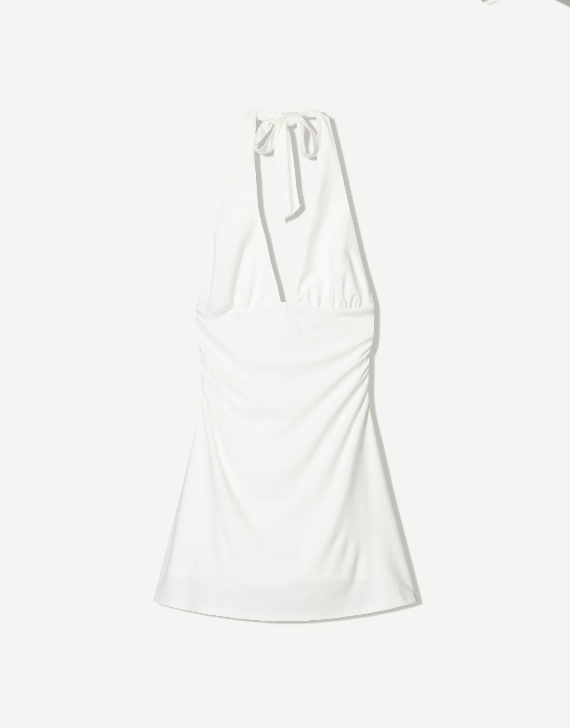 Bershka halter mini dress in white | ASOS (Global)