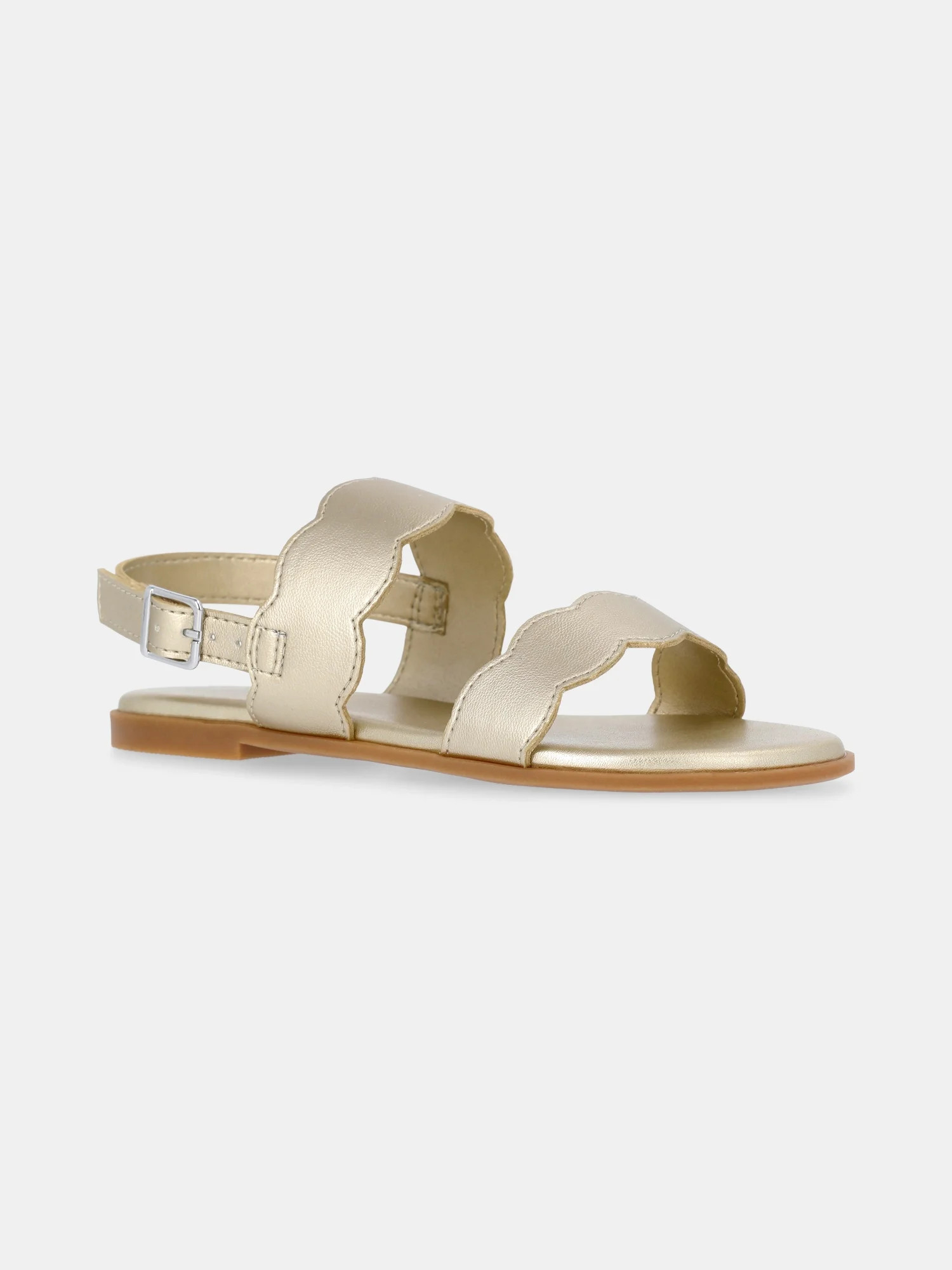Wonder Nation Girls Two-Strap Slingback Sandals | Walmart (US)
