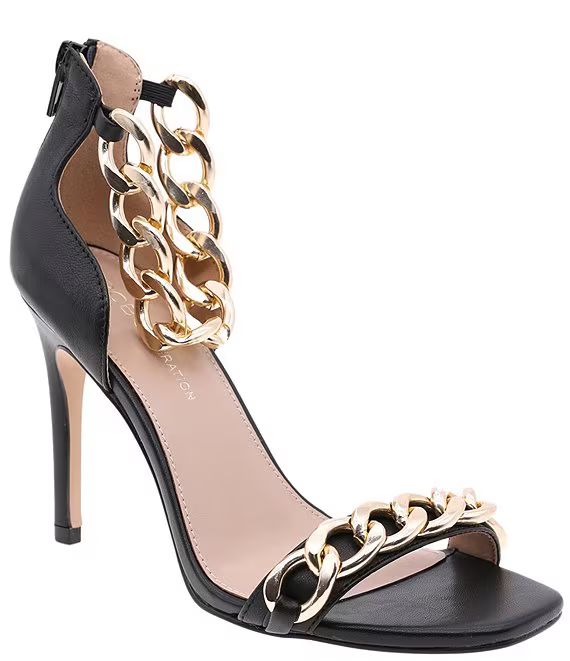 Isinna Leather Chain Straps Square Toe Dress Sandals | Dillards