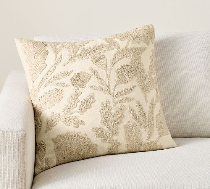 Helena Embroidered Pillow Cover | Pottery Barn (US)
