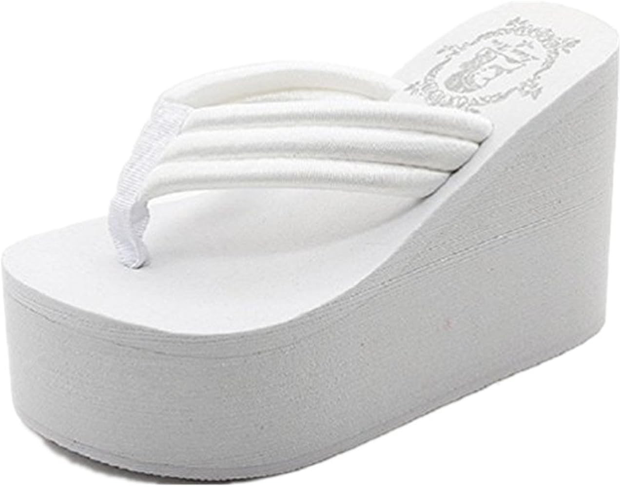 ANBOVER Womens Wedges Flip Flops Summer Thong Beach Sandals Chunky High Platform | Amazon (US)