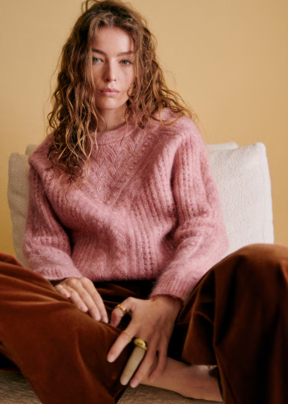 Pull Jake - Bois de Rose Moyen - Kid mohair - Sézane | Sezane Paris
