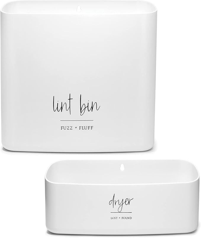 Magnetic Lint Bin for Laundry Room Organization and Storage (2 Piece Set), Waste Holder and Storage  | Amazon (US)