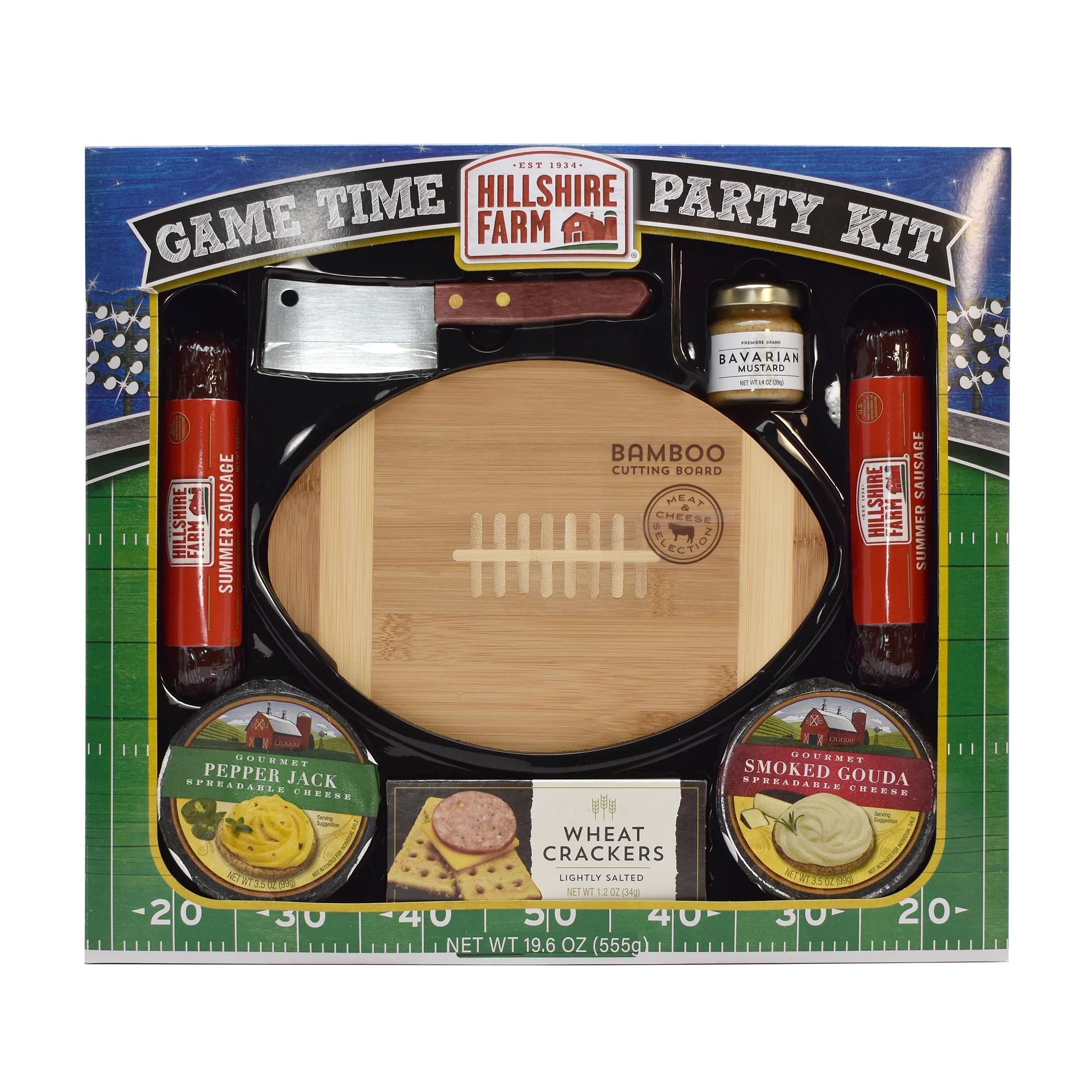 Hillshire Farm Gametime Party Holiday Gift Box, Assorted Meat & Cheese, 19.6oz | Walmart (US)