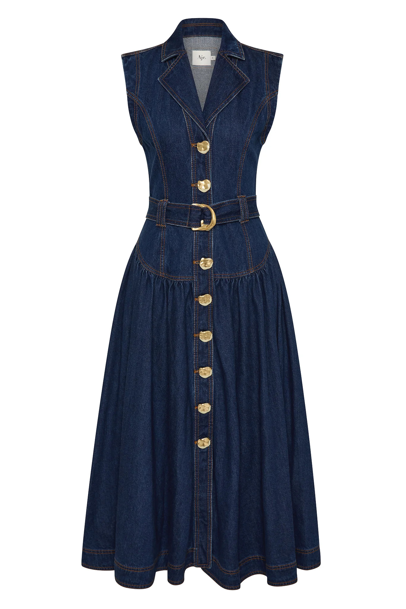 Elena Belted Denim Midi Dress
  
    USD $529.00
    
  Buy now from USD $132.25 per fortnight | aje. (US, UK, Europe, ROW)