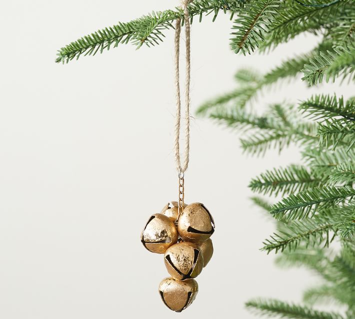 Gold Bell Cluster Ornament, Set of 3 | Pottery Barn (US)