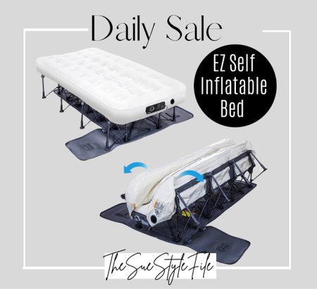 easy self inflatable mattress. Daily deal. Bed. Camping. Ivation EZ-Bed (Twin) Air Mattress with Deflate Defender Technology Dual Auto Comfort Pump and Dual Layer Laminate Material - AirBed Frame & Rolling Case for Guest, Travel, Vacation, Camping

#LTKHoliday #LTKGiftGuide #LTKhome