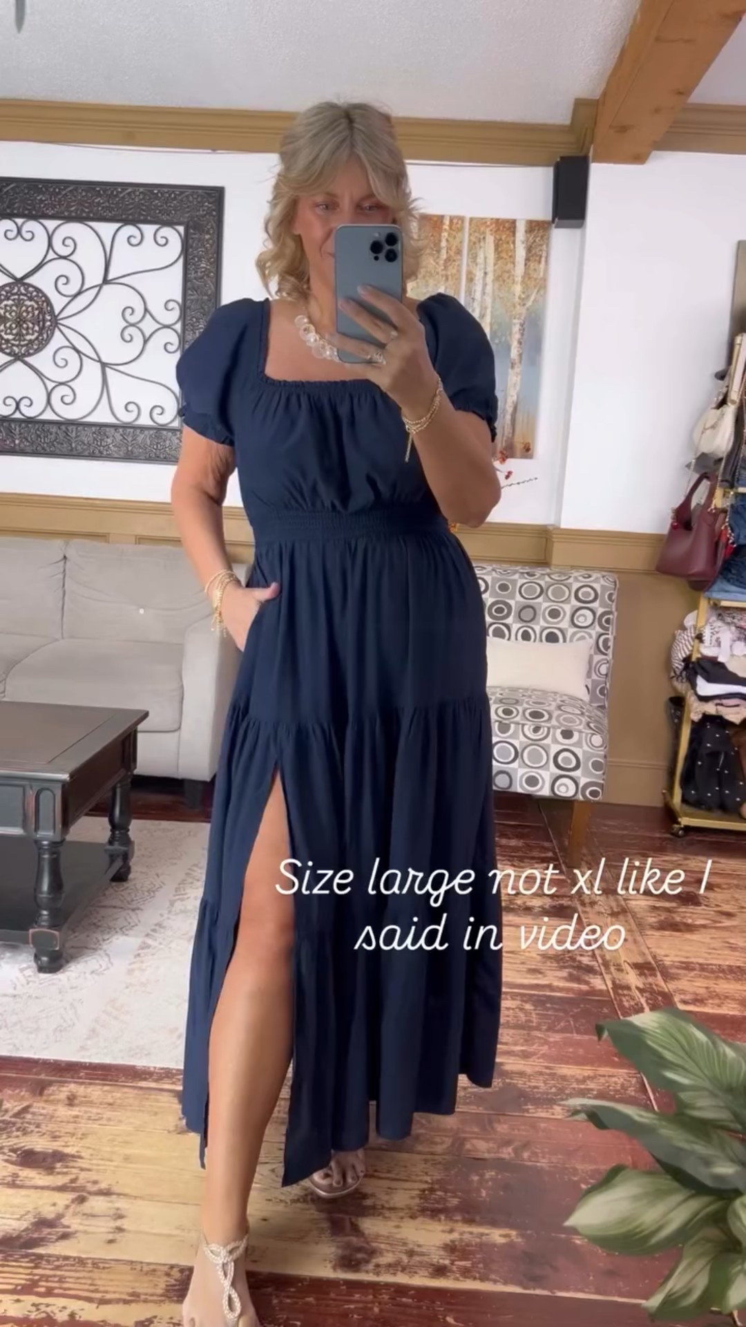 Size large in this dress, not xl like I said in video. Perfect vacation dress. 

#LTKMidsize #LTKSeasonal #LTKOver40