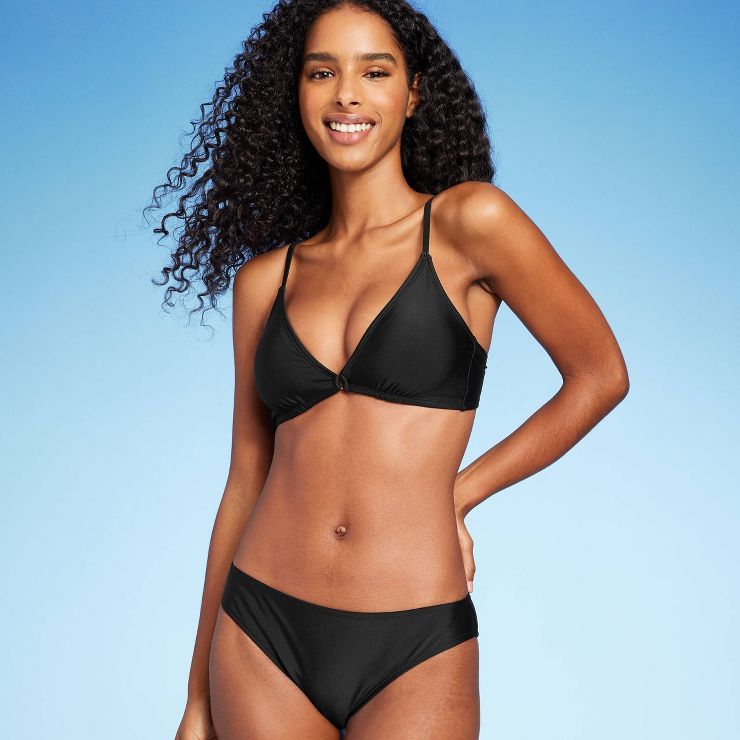 Women's Center Front Ring Triangle Bikini Top - Shade & Shore™ | Target