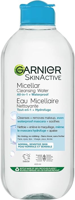 Garnier Micellar Water For Waterproof Makeup, Hydrating Facial Cleanser & Makeup Remover, Suitabl... | Amazon (US)