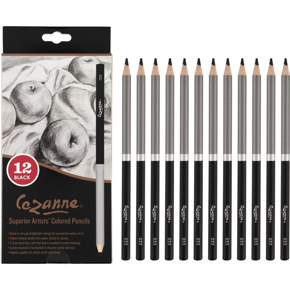 Creative Mark Cezanne Premier Soft Core Black Colored Pencil Only Single Color, Bulk 12 Count for... | Target