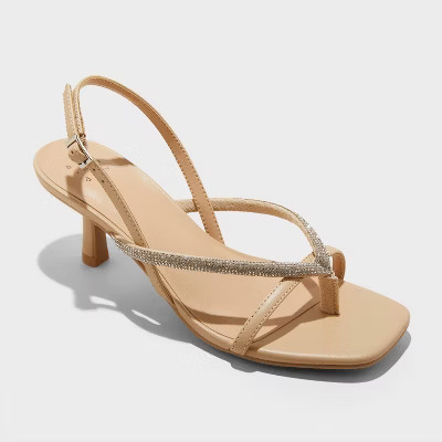 Women's Marin Thong Heels with Memory Foam Insole - A New Day™ | Target