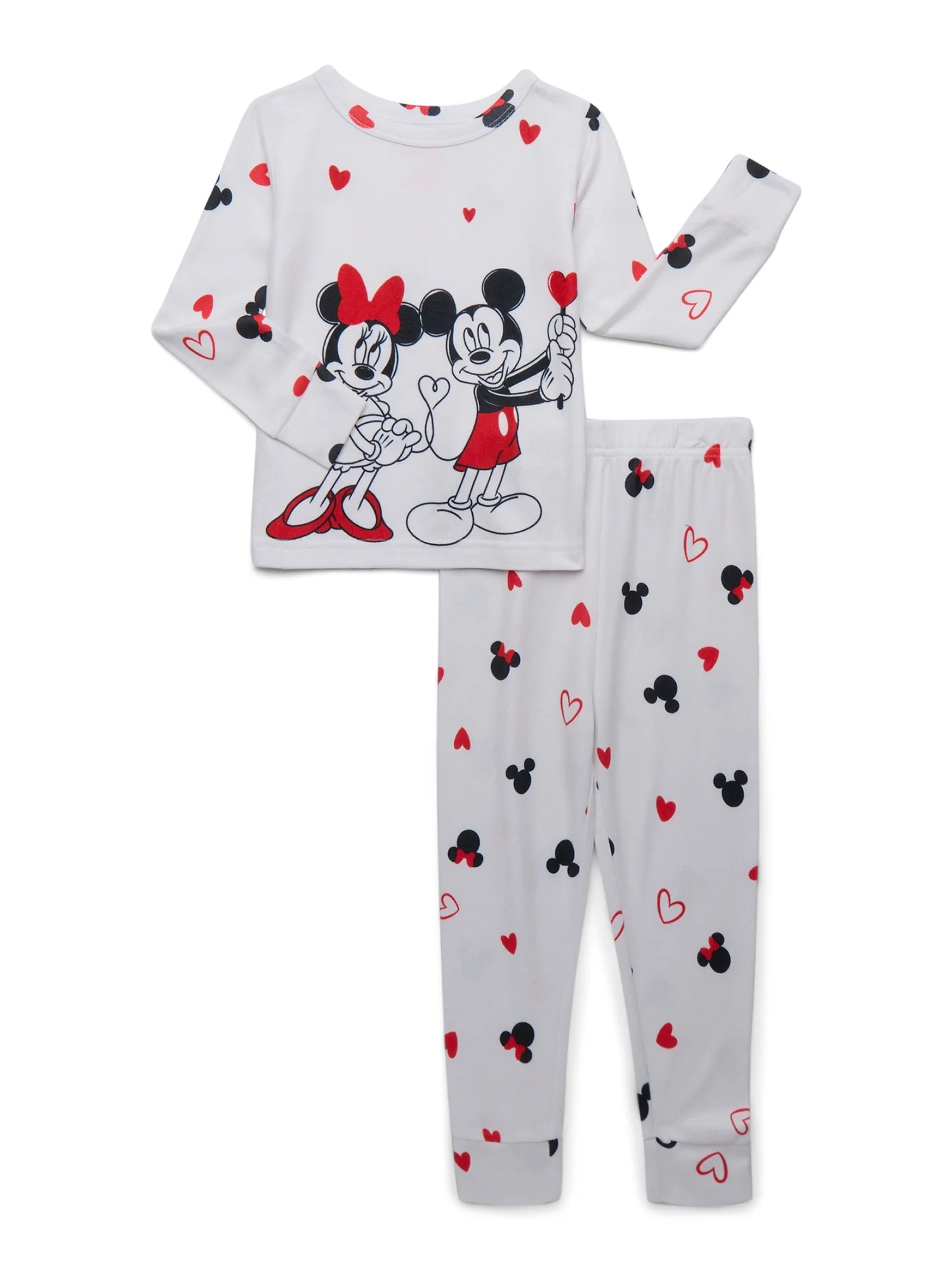 Character Toddler Unisex Valentine's Day Pajama Set, 2-Piece, Sizes 12M-5T | Walmart (US)