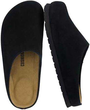 CUSHIONAIRE Lute Genuine Suede Leather Clogs for Women Indoor and Outdoor – Comfortable Slip On... | Amazon (US)