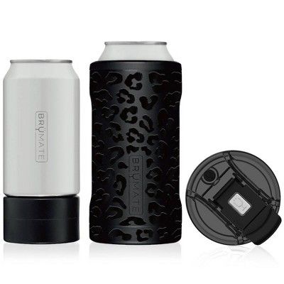 BRUMATE 16oz Hopsulator Trio Stainless Steel Beverage Cooler Onyx Leopard | Target