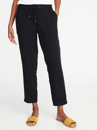 Mid-Rise Soft Utility Cropped Pants for Women | Old Navy US