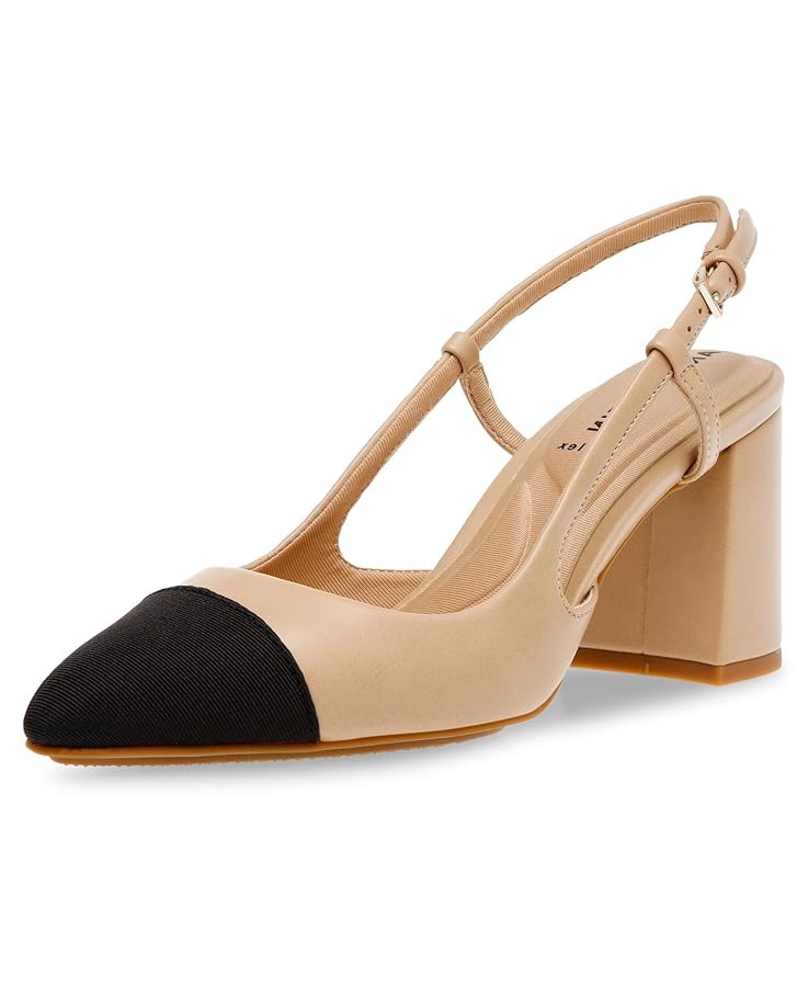 Anne Klein Womens Brooklyn Faux Leather Pointed Toe Slingback Heels | Amazon (US)