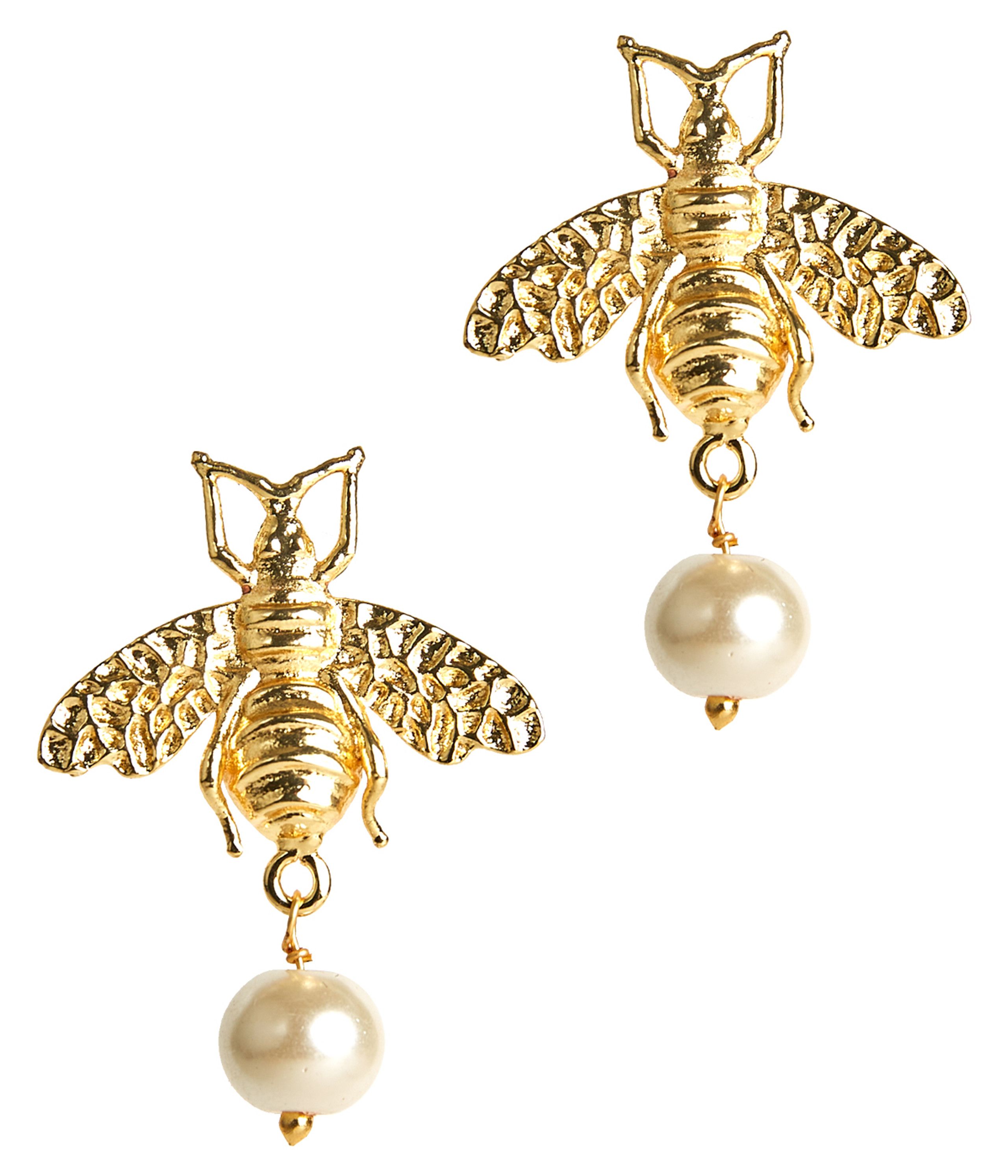 Bee Pearl Drop Stud - Gold | Lisi Lerch Inc