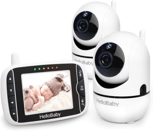 HelloBaby Baby Monitor with Remote Pan-Tilt-Zoom Camera and 3.2'' LCD Screen, Infrared Night Vision, Temperature Display, Lullaby, Two Way Audio, with Wall Mount Kit | Amazon (US)