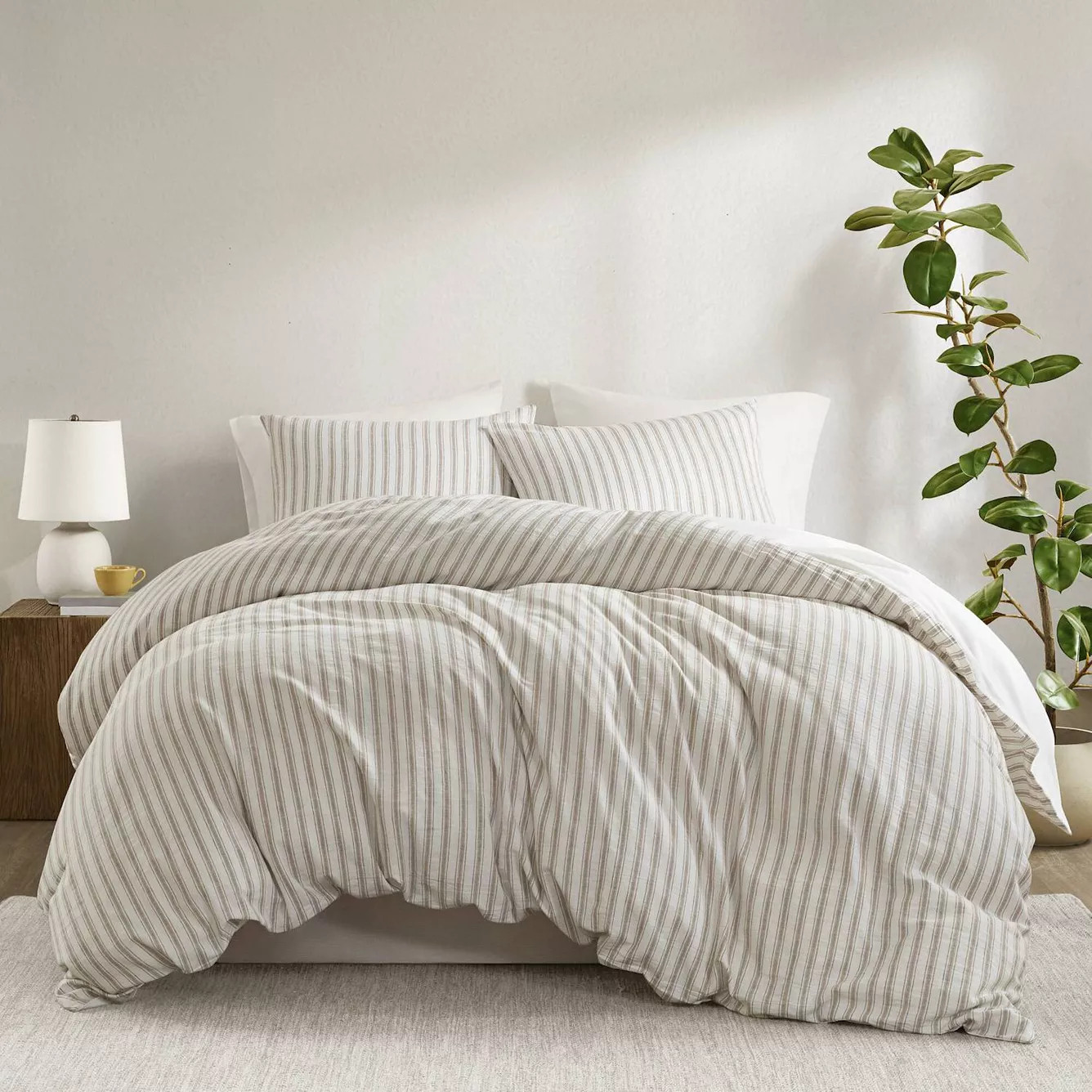 Madison Park Cora 3-pc. Cotton Blend Stripes Duvet Cover Set | Kohl's