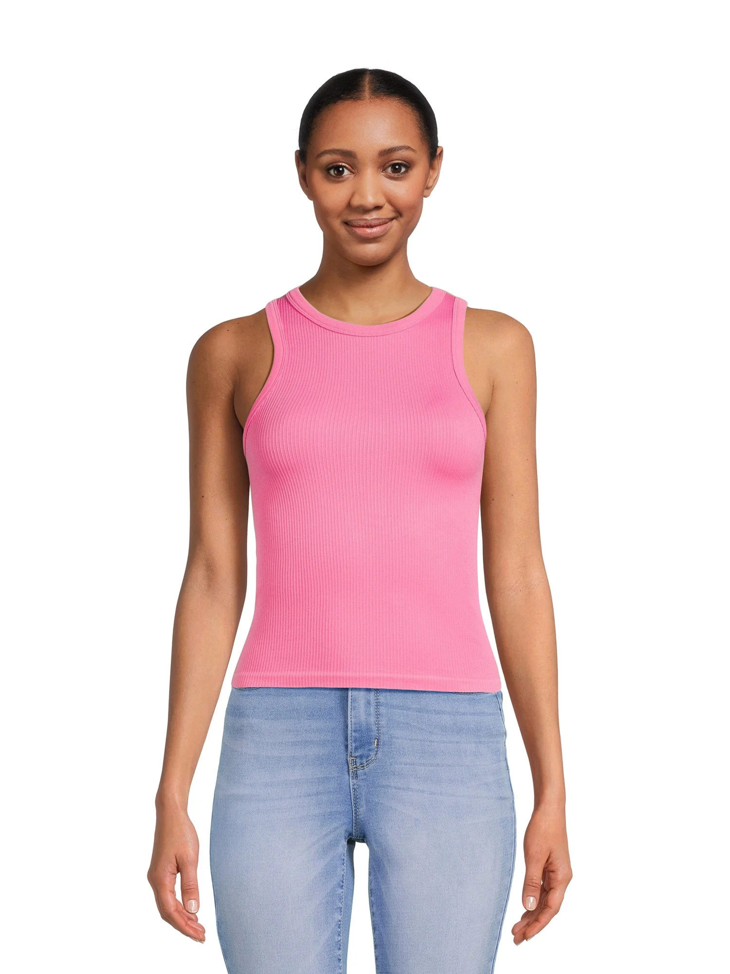 No Boundaries Juniors Seamless High Neck Tank Top | Walmart (US)