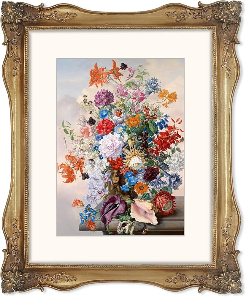 SIMON'S SHOP Gold Pictrue Frames 11x14 Vintage Photo Frames 11x14 with Mat for 8x10, Housewarming... | Amazon (US)
