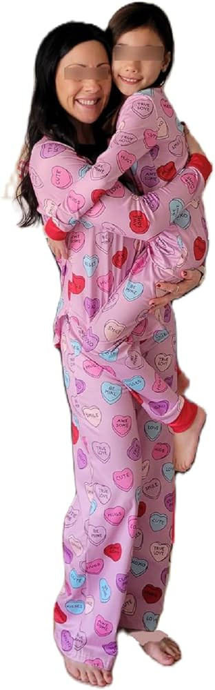 Seyurigaoka Mommy and Me Valentine's Day Pajamas Set Sweet Heart Print Matching Valentine Pjs for... | Amazon (CA)