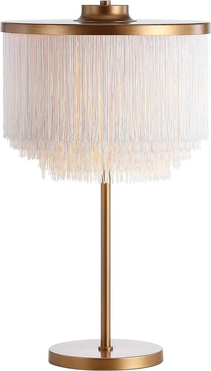 JONATHAN Y JYL9045A Coco 27.5" Fringed/Metal LED Table Lamp Contemporary Transitional Bedside Des... | Amazon (US)