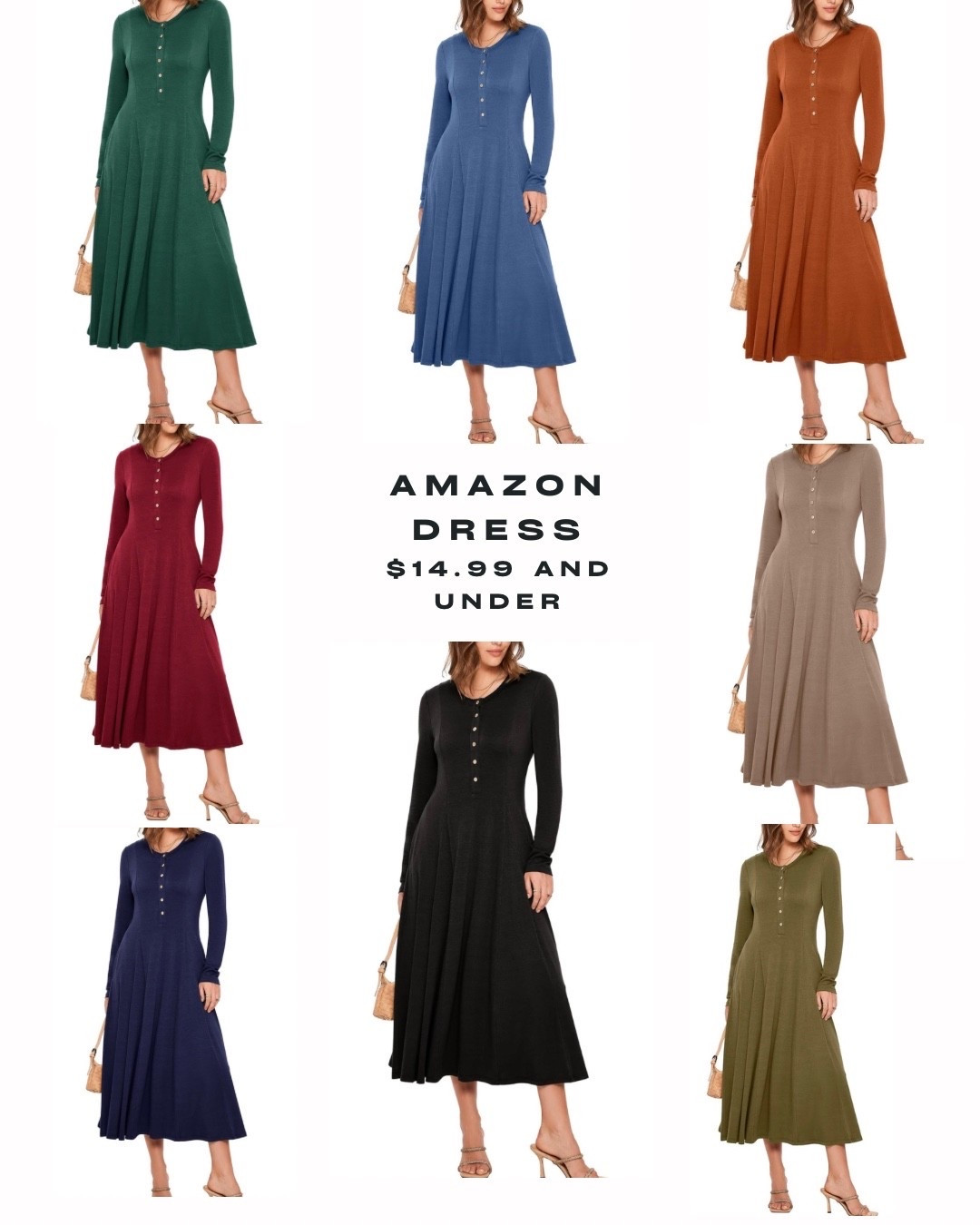 Perfect long sleeve dress from Amazon 🙌 Only $14.99 — and some colors are just $9.99! So comfy, flattering, and easy to dress up or down. Linked in LTK 💫

#LTKmomlife #LTKootd #LTKPetite