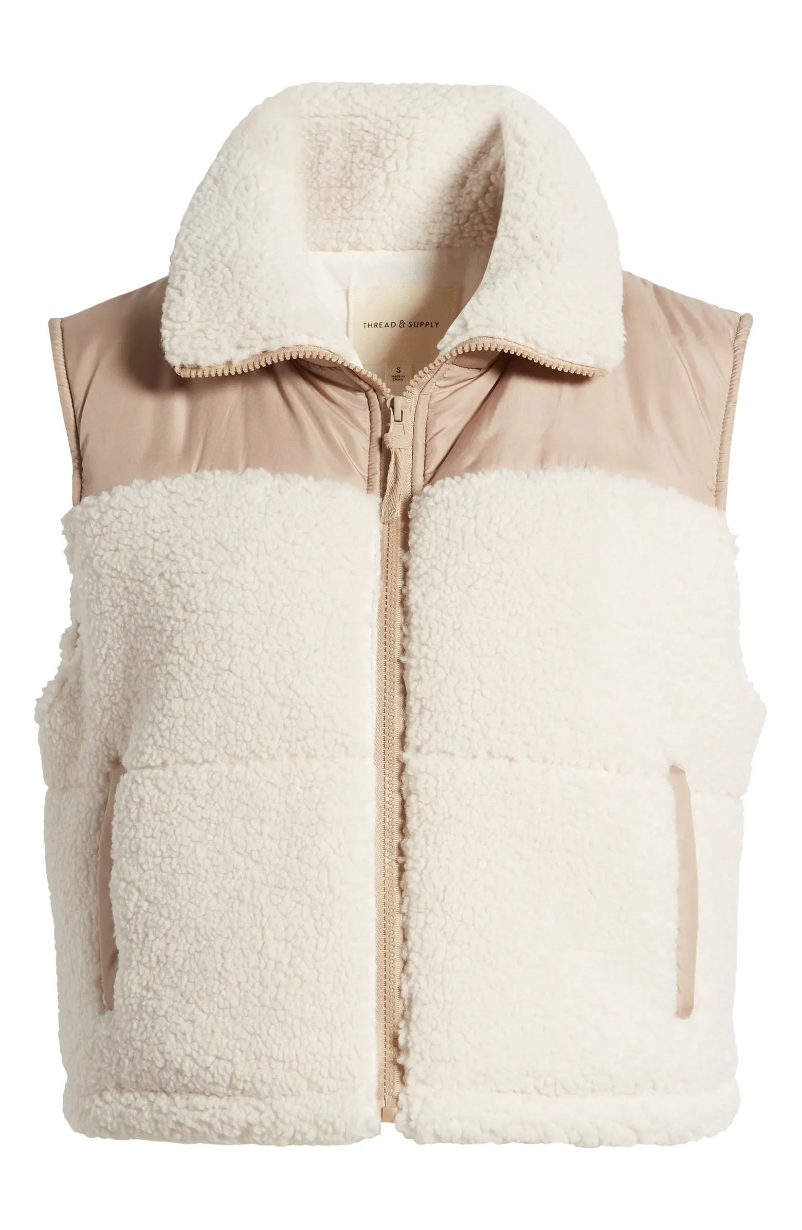 Thread & Supply Fleece Lined Puffer Vest | Nordstrom | Nordstrom