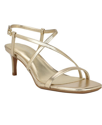 Women's Ishaya Strappy Low Stiletto Sandals | Macy's
