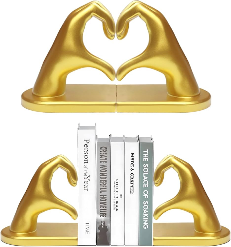 【Bookends/TS-Decor 2 in 1】 Taylor Heart Hands Book Ends Bookends Sculpture Aesthetic Decor fo... | Amazon (US)