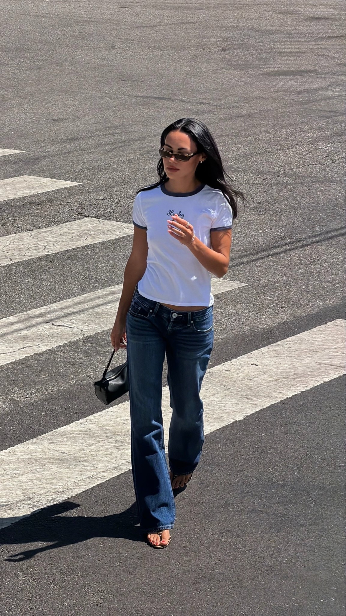 Veronica beard zebra shoes + lucky brand lucky tee and low rise jeans

#LTKdayinmylife #LTKgrwm #LTKootd