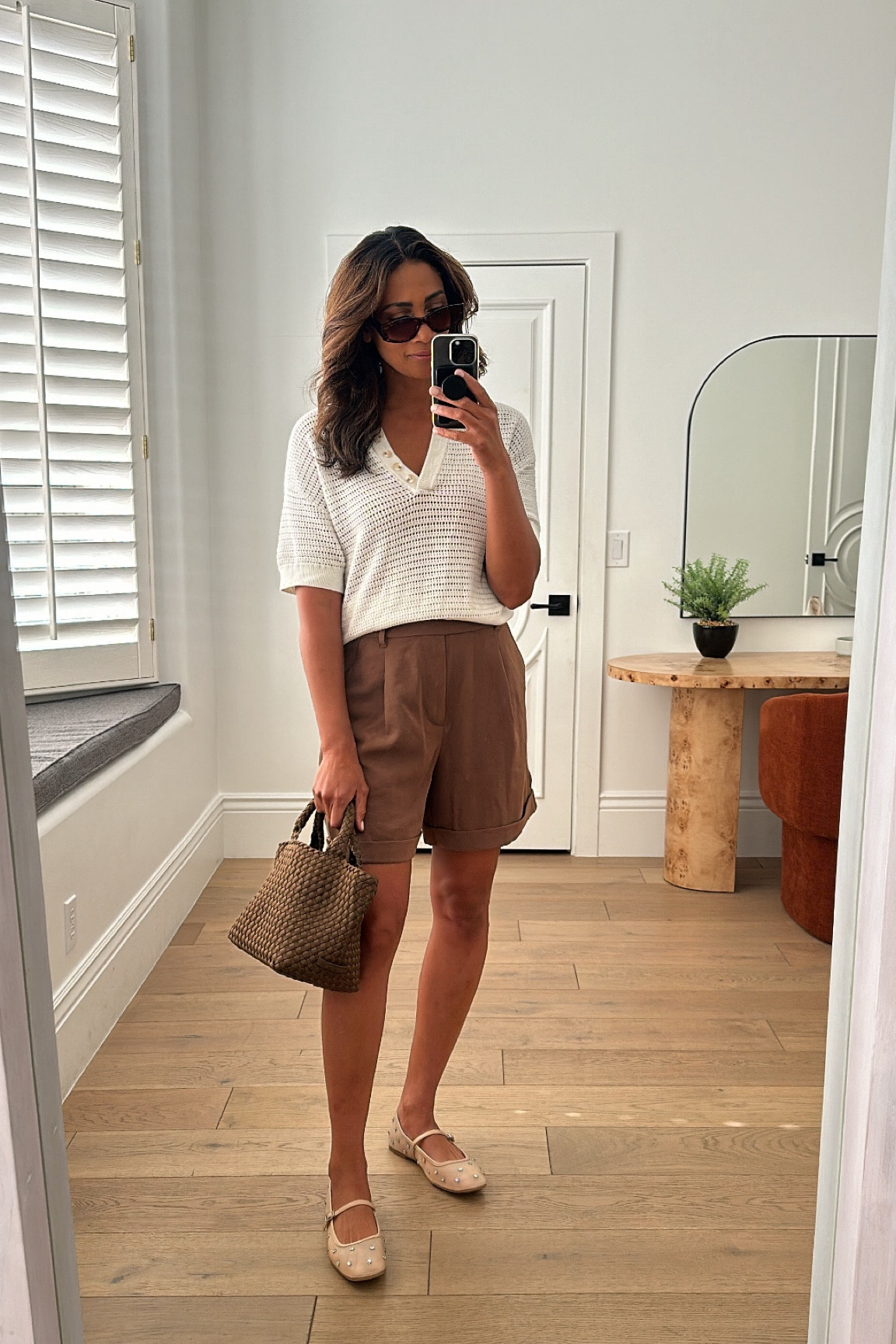 ELEVATED SUMMER OUTFIT//dress down tailored pieces with mesh ballet flats. These have a comfy memory sole and look great with dresses and skirts!! All fit true to size.

#LTKOver40 #LTKStyleTip #LTKFindsUnder50