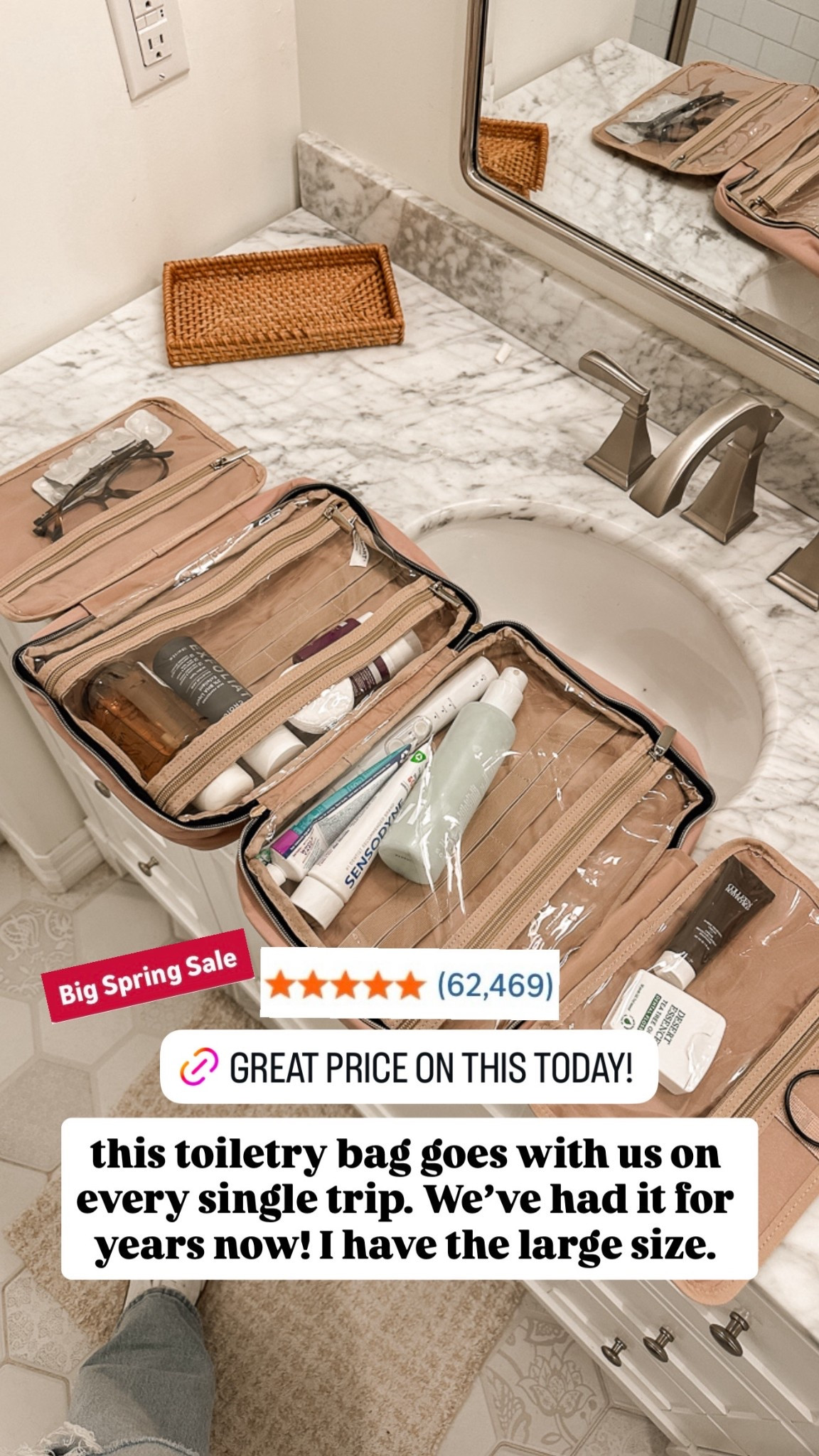 Favorite toiletry bag for travel!! I’ve had this for years and take it on every single trip. On sale today for the Amazon Spring Sale!! ⭐️⭐️⭐️⭐️⭐️

#LTKdayinmylife #LTKmomlife #LTKTravel