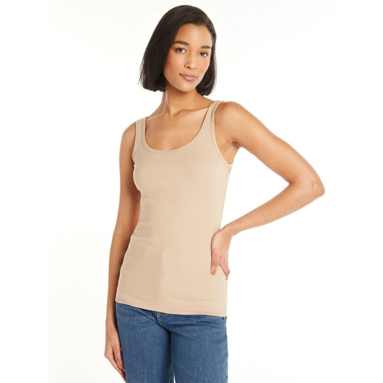 Time and Tru Women's Rib Tank Top, Sizes XS-XXXL | Walmart (US)