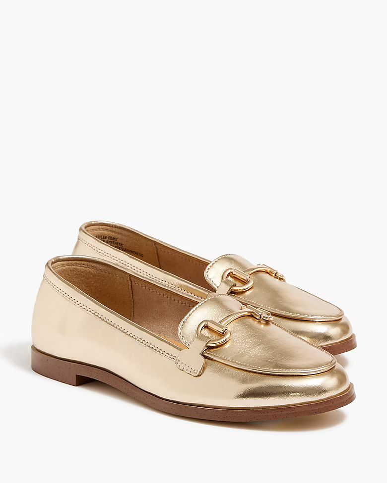 Girls' metallic bit loafers | J.Crew Factory