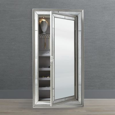 Loren Jewelry Storage Mirror with Lock | Frontgate